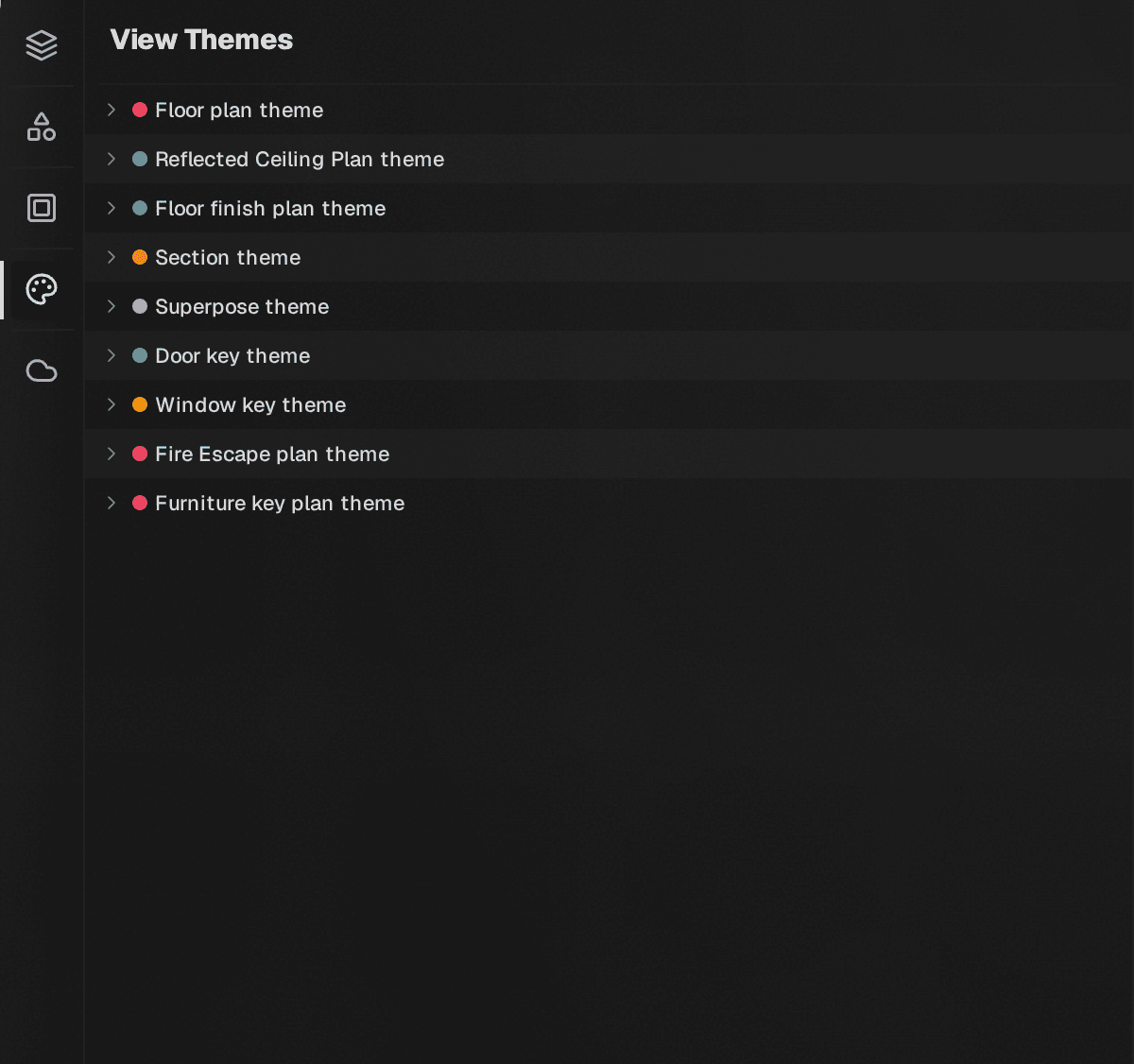 View Themes panel